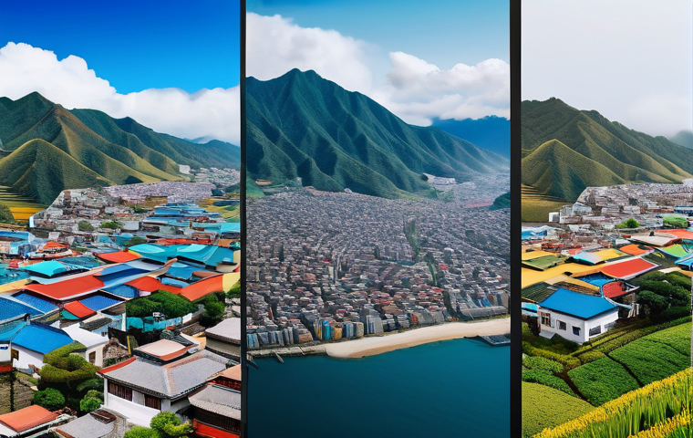 에콰도르에서 한인 커뮤니티 찾기 - Here are three detailed image prompts in English, designed to capture the essence of the Korean comm...