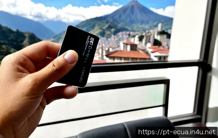 Home 17 에콰도르 유심칩과 포켓 와이파이 비교 - Photorealistic travel connectivity comparison on a bright hotel desk in Quito, Ecuador: a hand holdi...